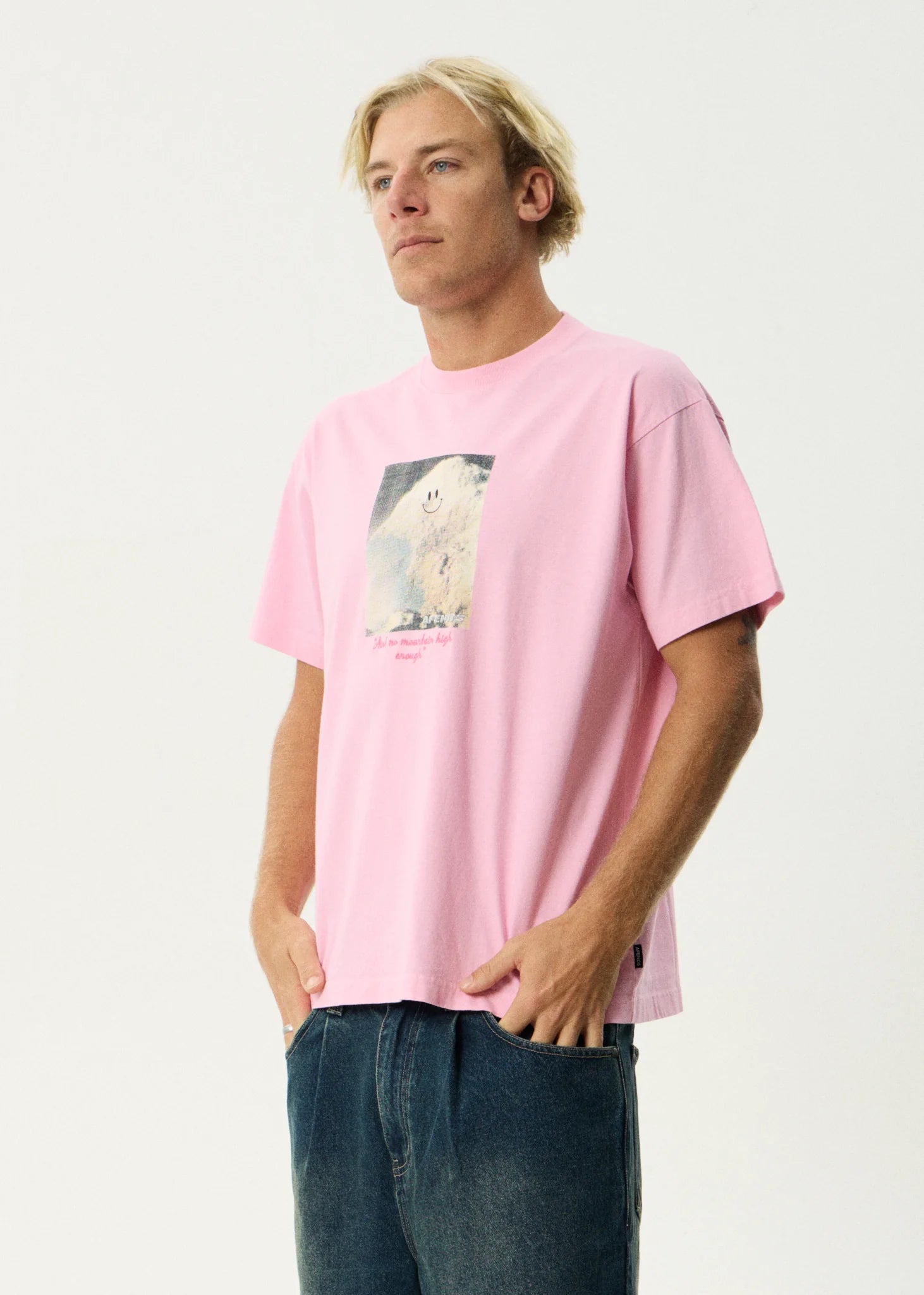 Too High Recycled HW Boxy Fit Tee - Vintage Pink