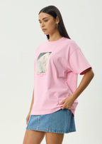 Too High Recycled HW Boxy Fit Tee - Vintage Pink