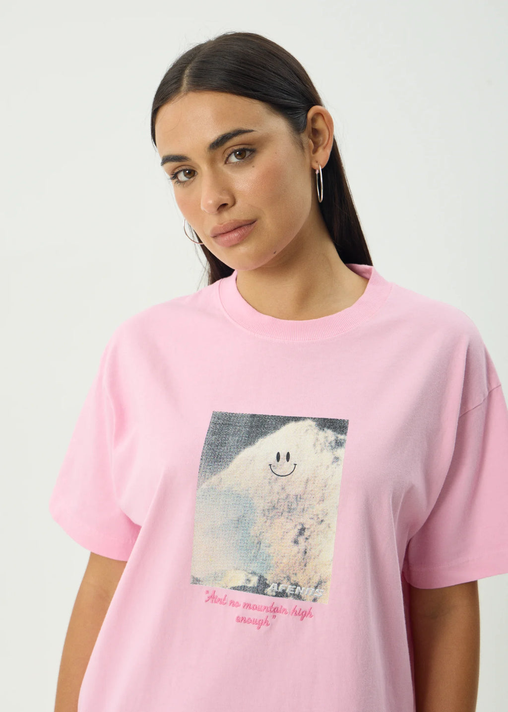 Too High Recycled HW Boxy Fit Tee - Vintage Pink
