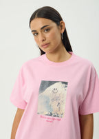 Too High Recycled HW Boxy Fit Tee - Vintage Pink