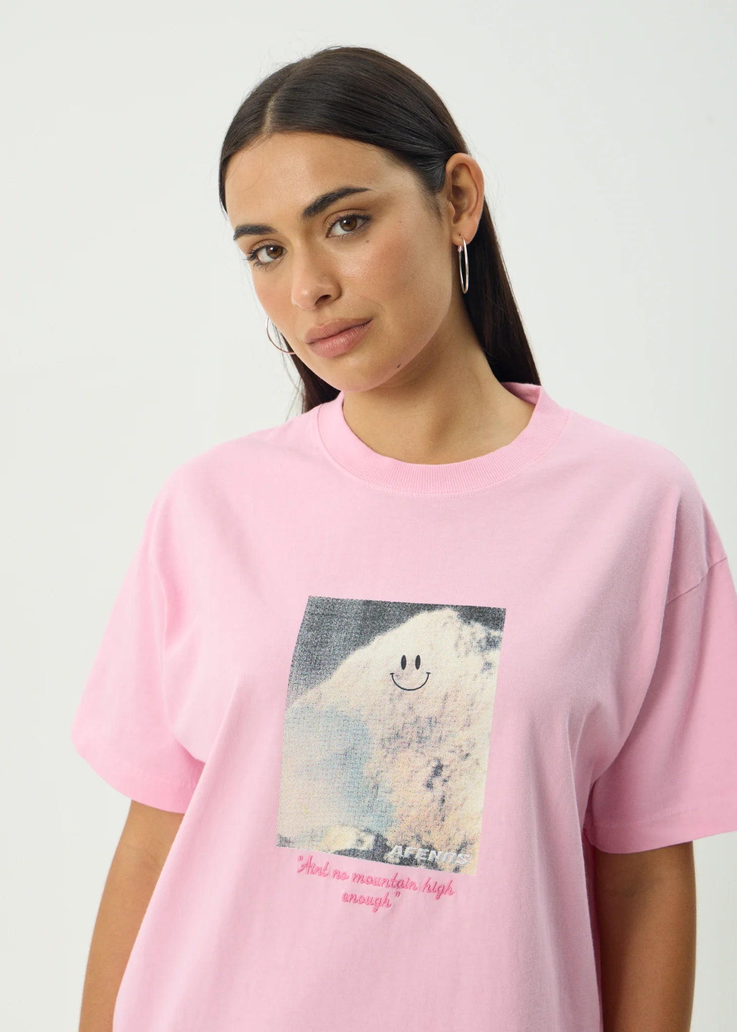 Too High Recycled HW Boxy Fit Tee - Vintage Pink