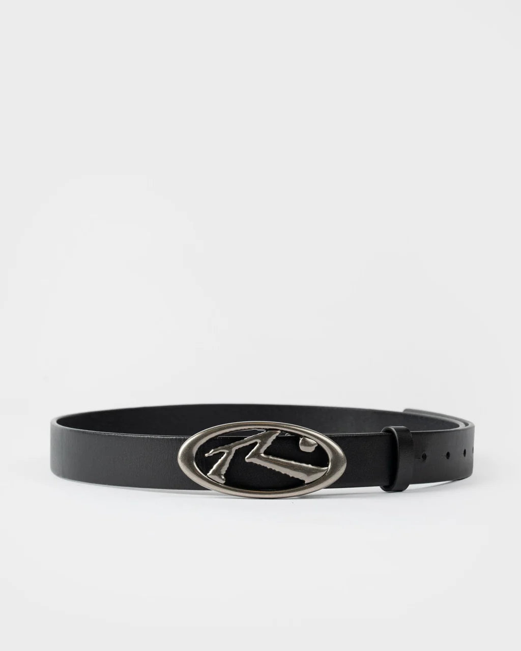 R Dot Buckle Leather Belt