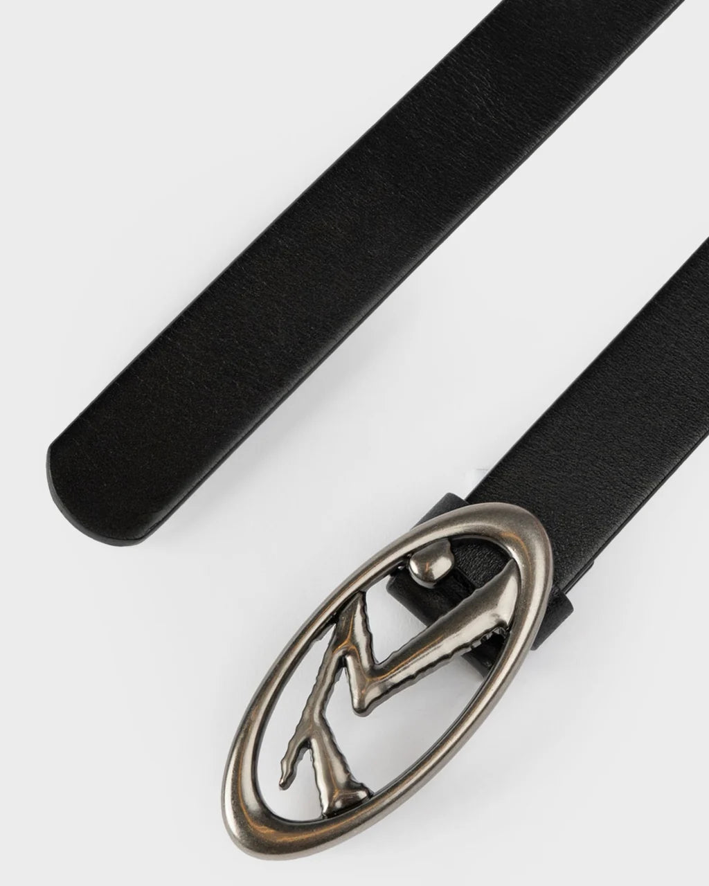 R Dot Buckle Leather Belt