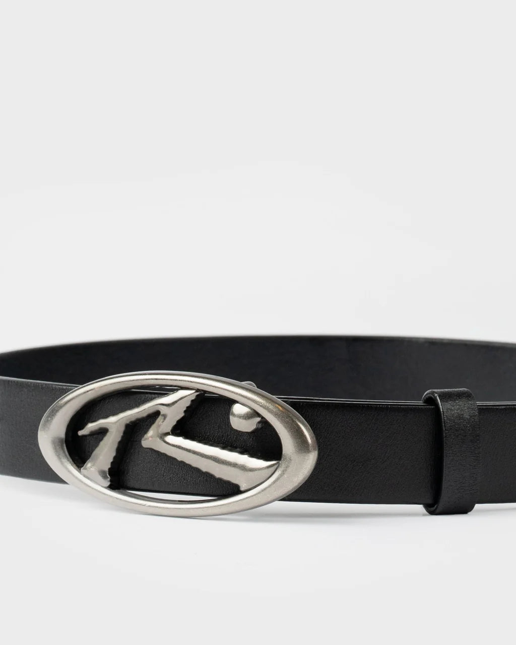 R Dot Buckle Leather Belt