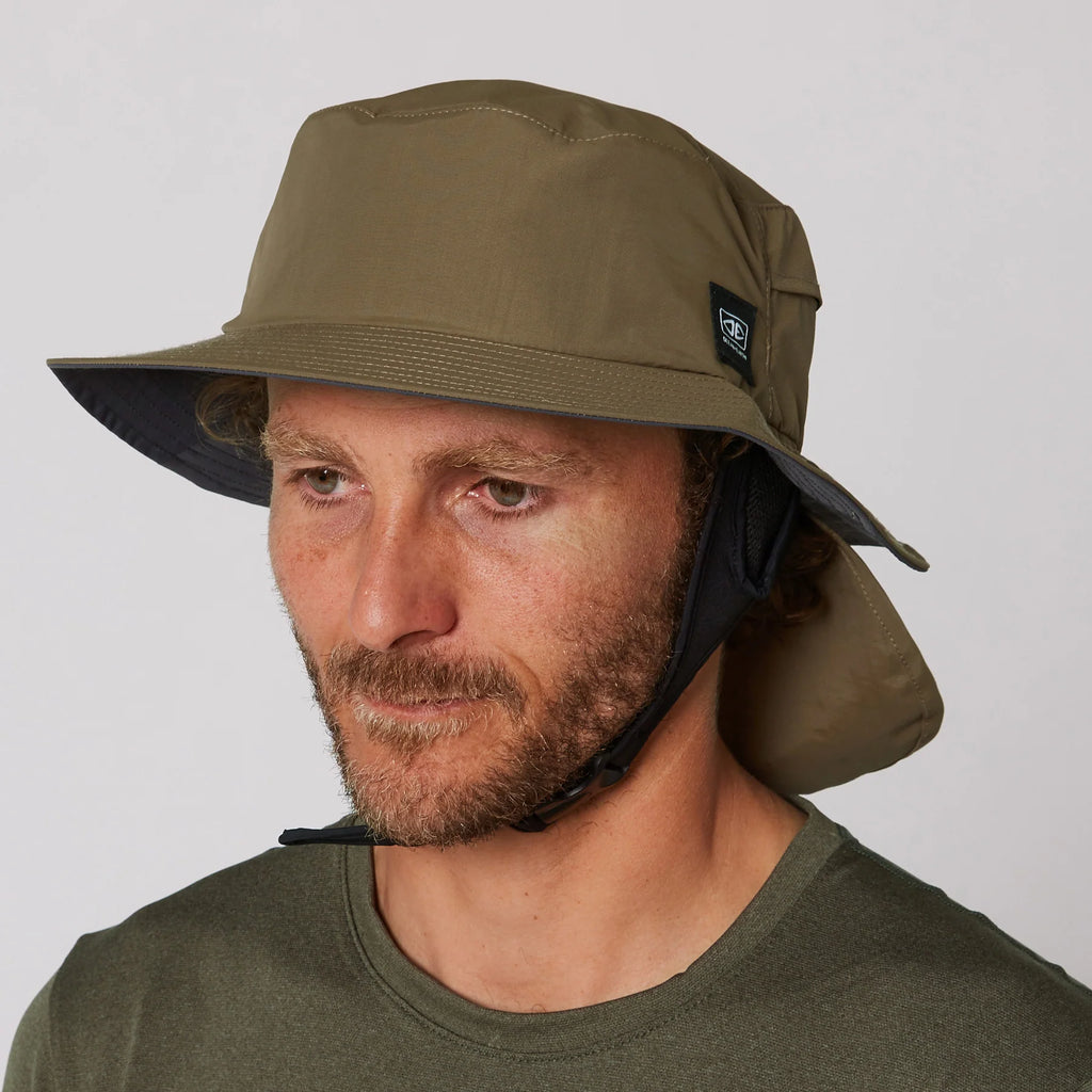 Indo Stiff Peak Surf Hat - Olive