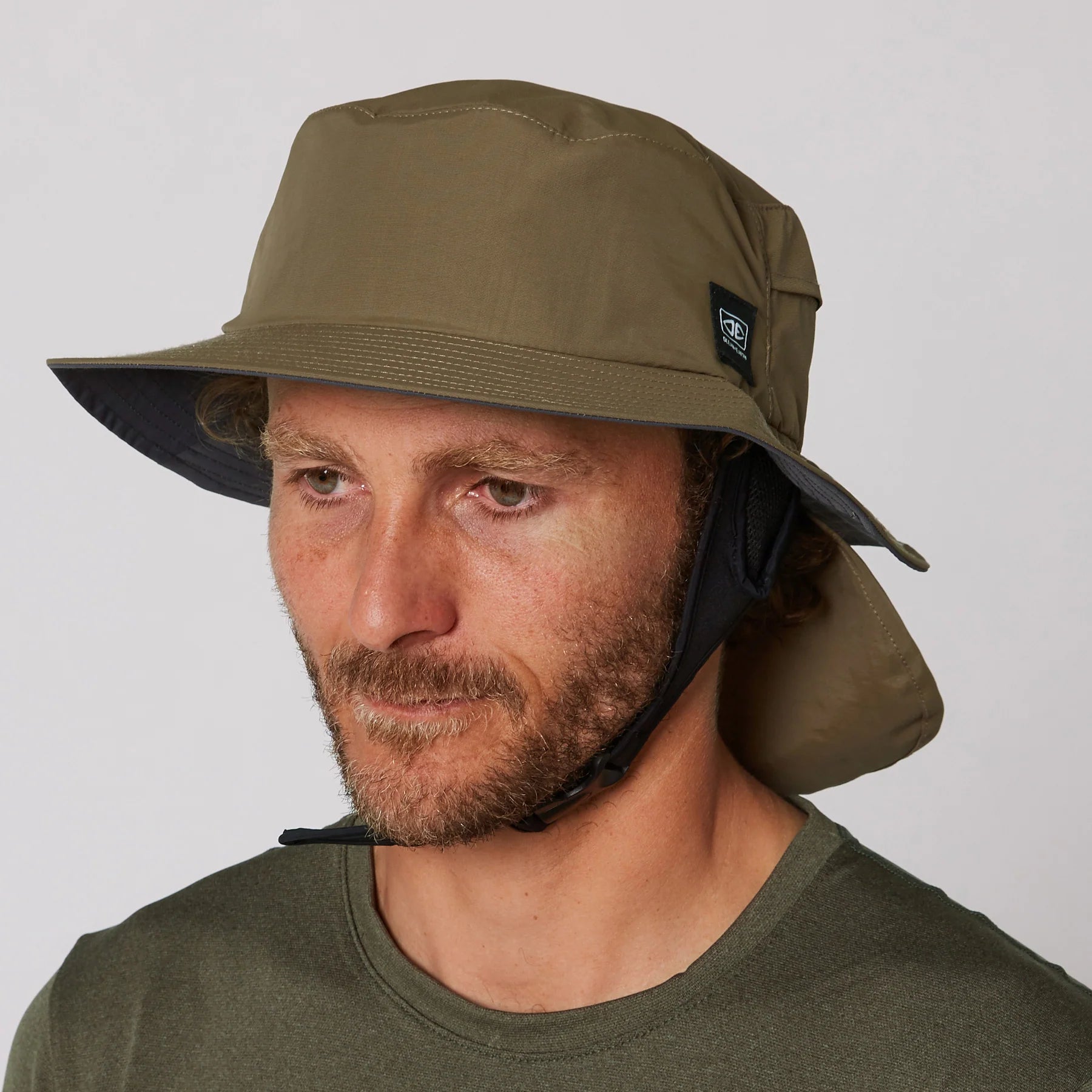 Indo Stiff Peak Surf Hat - Olive
