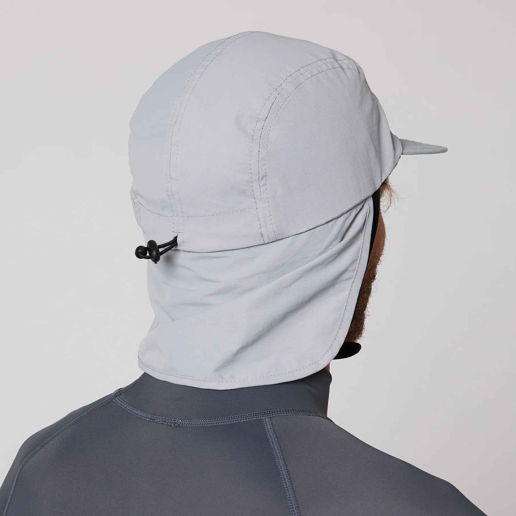 Indo 5 Panel Legionnaire Surf Cap - Grey