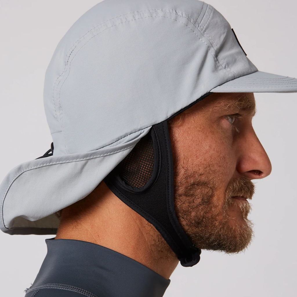 Indo 5 Panel Legionnaire Surf Cap - Grey