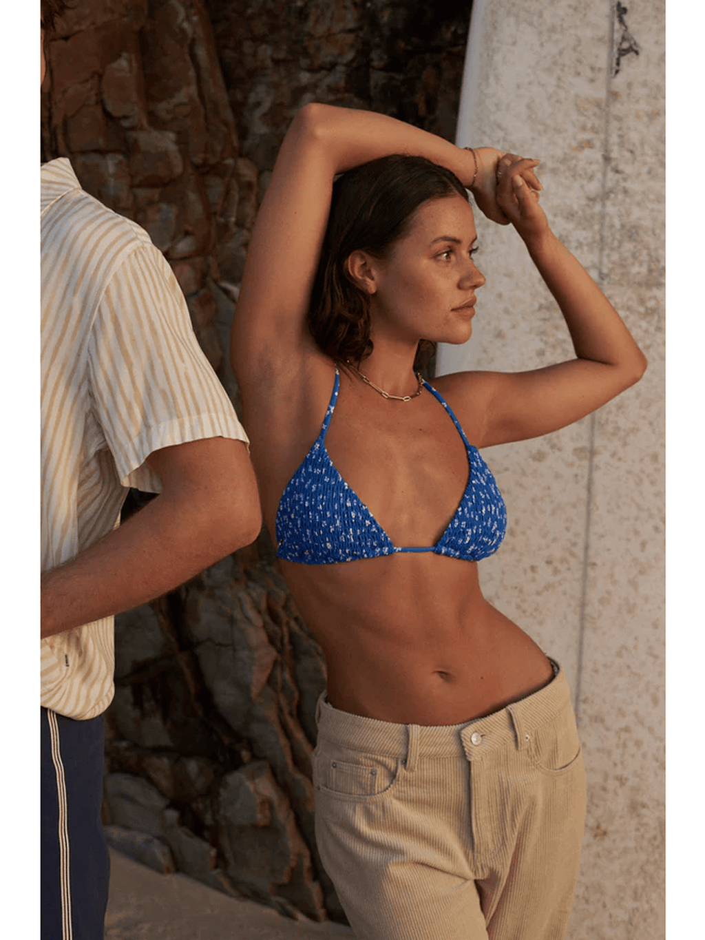 Rhythm - Elodie Floral Smocked Slide Tri Top - Velocity 21