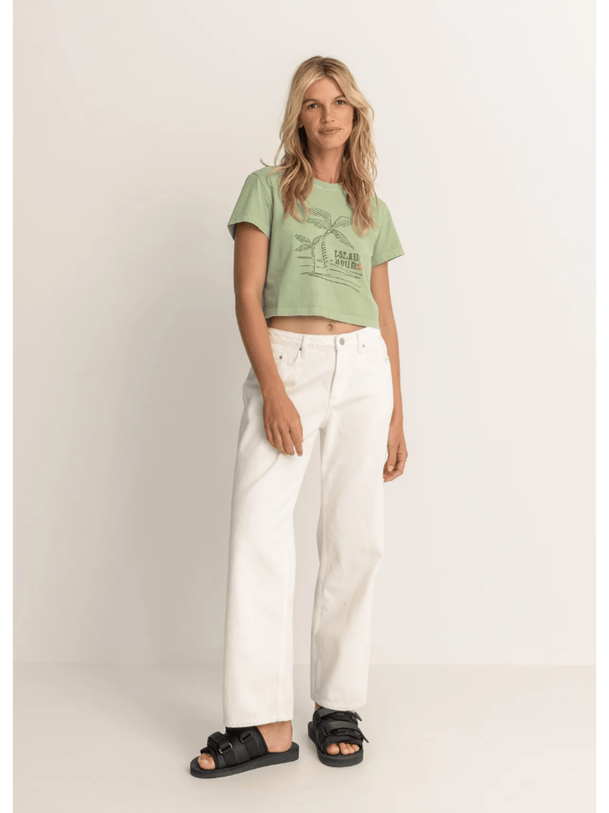 Rhythm - Island Hour Vintage Crop Crew Tee - Velocity 21