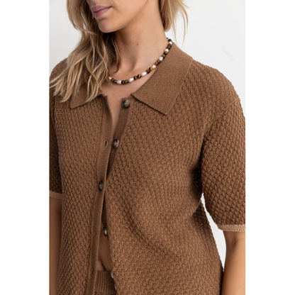 Rhythm - Joni Short Sleeve Knit Shirt - Velocity 21