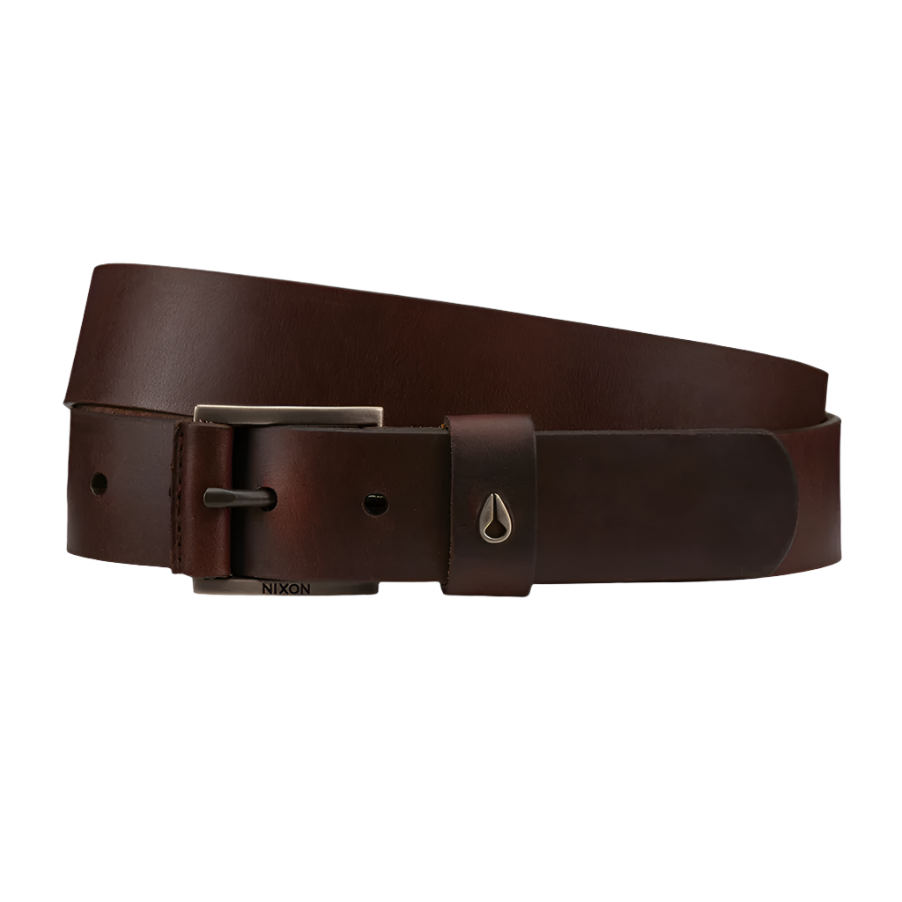 Nixon - Americana Leather Belt - Dark Brown - Velocity 21