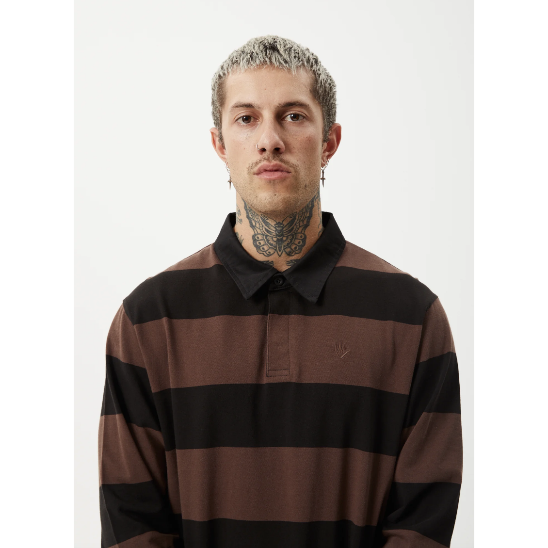 Afends - Nation Recycled Polo Long Sleeve Tee - Velocity 21