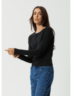 Afends - Elevate Hemp Long Sleeve Tee - Black - Velocity 21