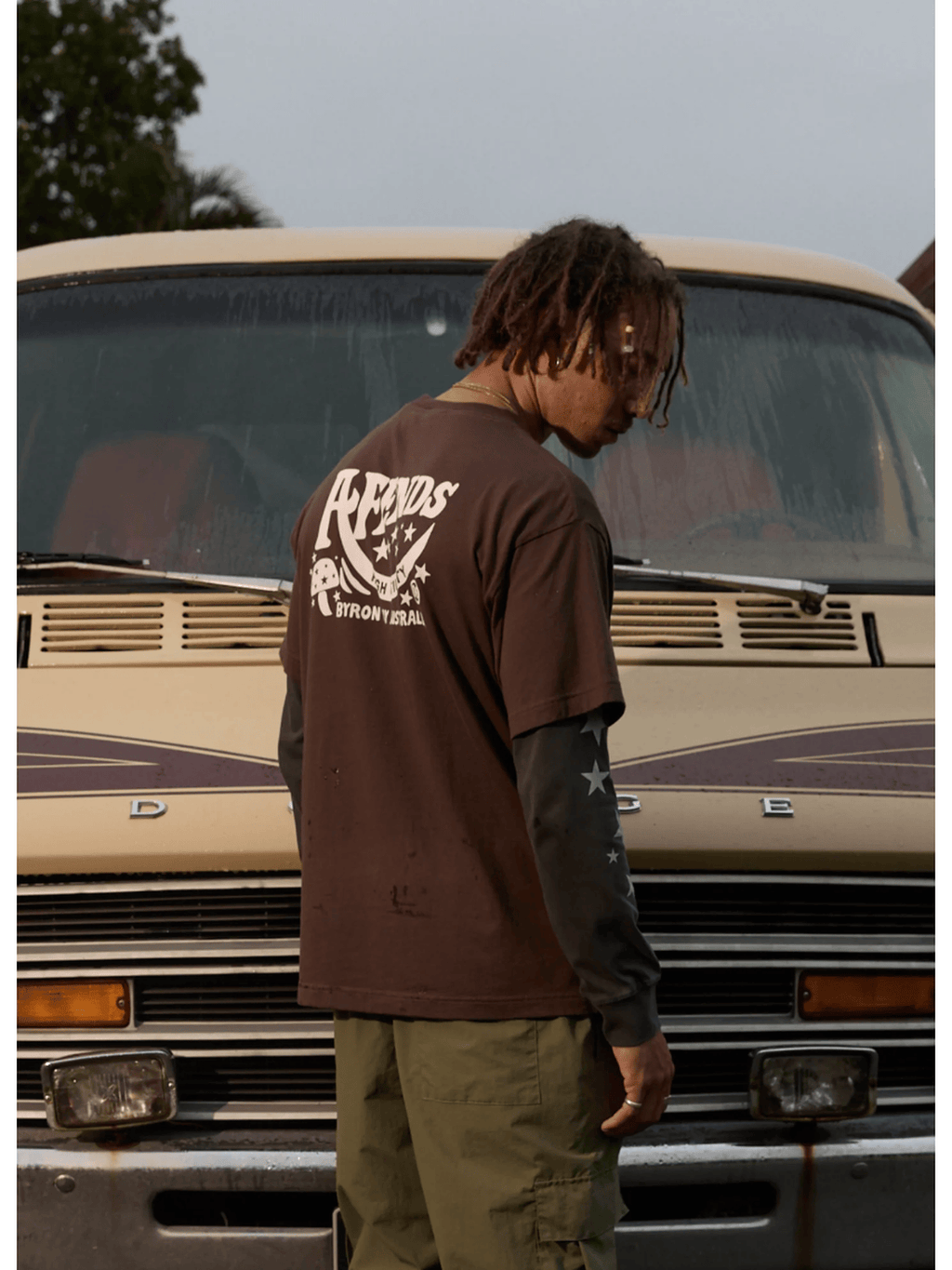 Afends - High Utility Recycled Boxy Fit Tee - Coffee - Velocity 21