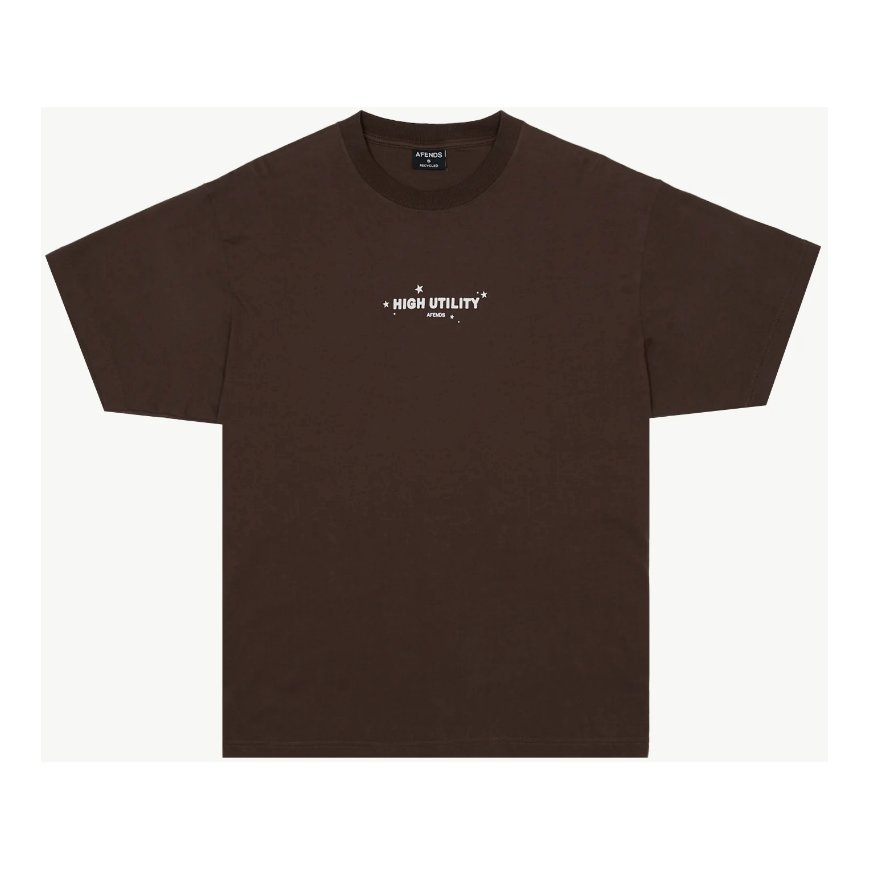 Afends - High Utility Recycled Boxy Fit Tee - Coffee - Velocity 21