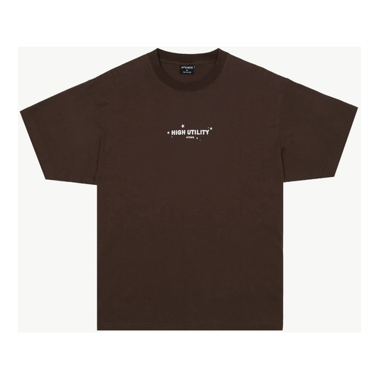 Afends - High Utility Recycled Boxy Fit Tee - Coffee - Velocity 21