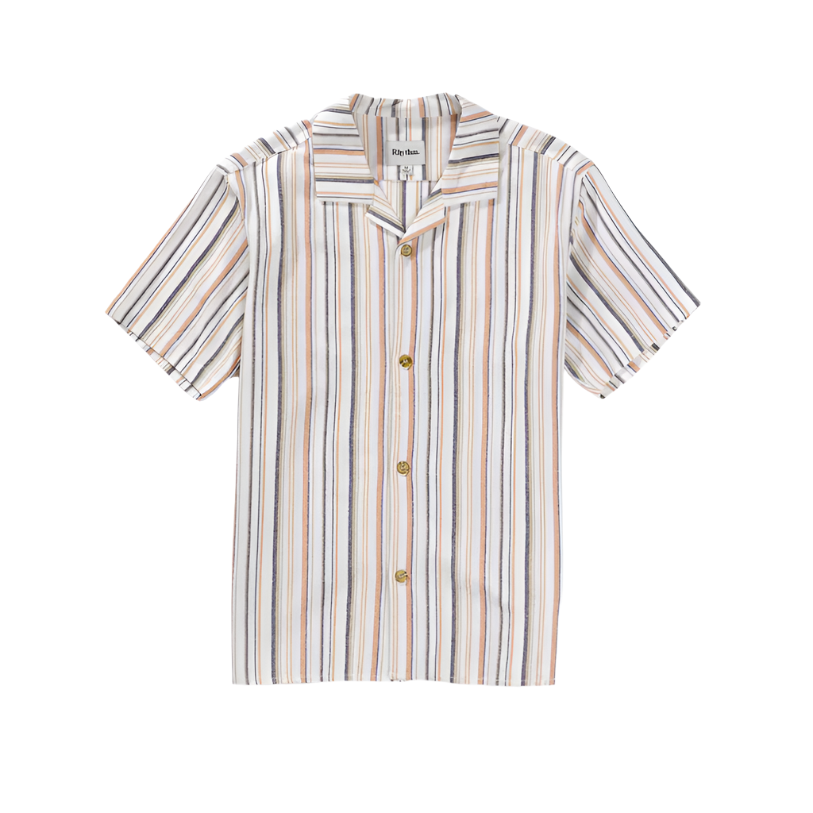 Rhythm - Vacation Stripe SS Shirt - Natural - Velocity 21