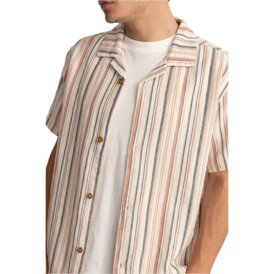 Rhythm - Vacation Stripe SS Shirt - Natural - Velocity 21