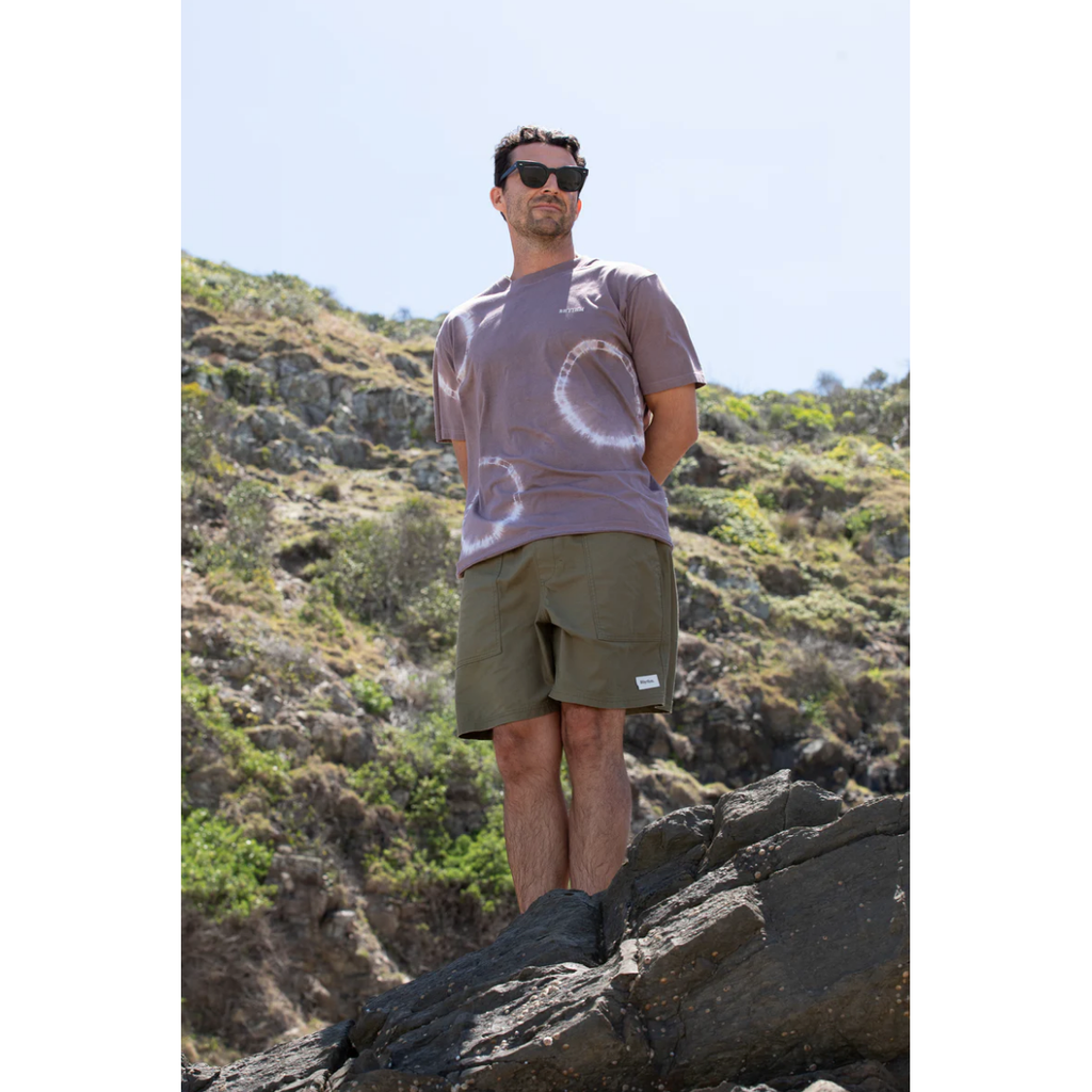 Rhythm - Tie Die SS Tee - Plum - Velocity 21