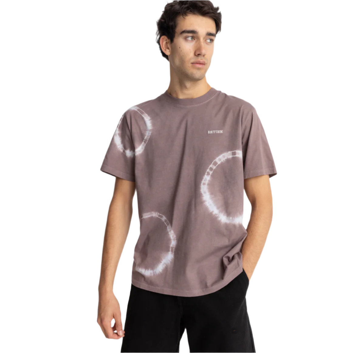 Rhythm - Tie Die SS Tee - Plum - Velocity 21