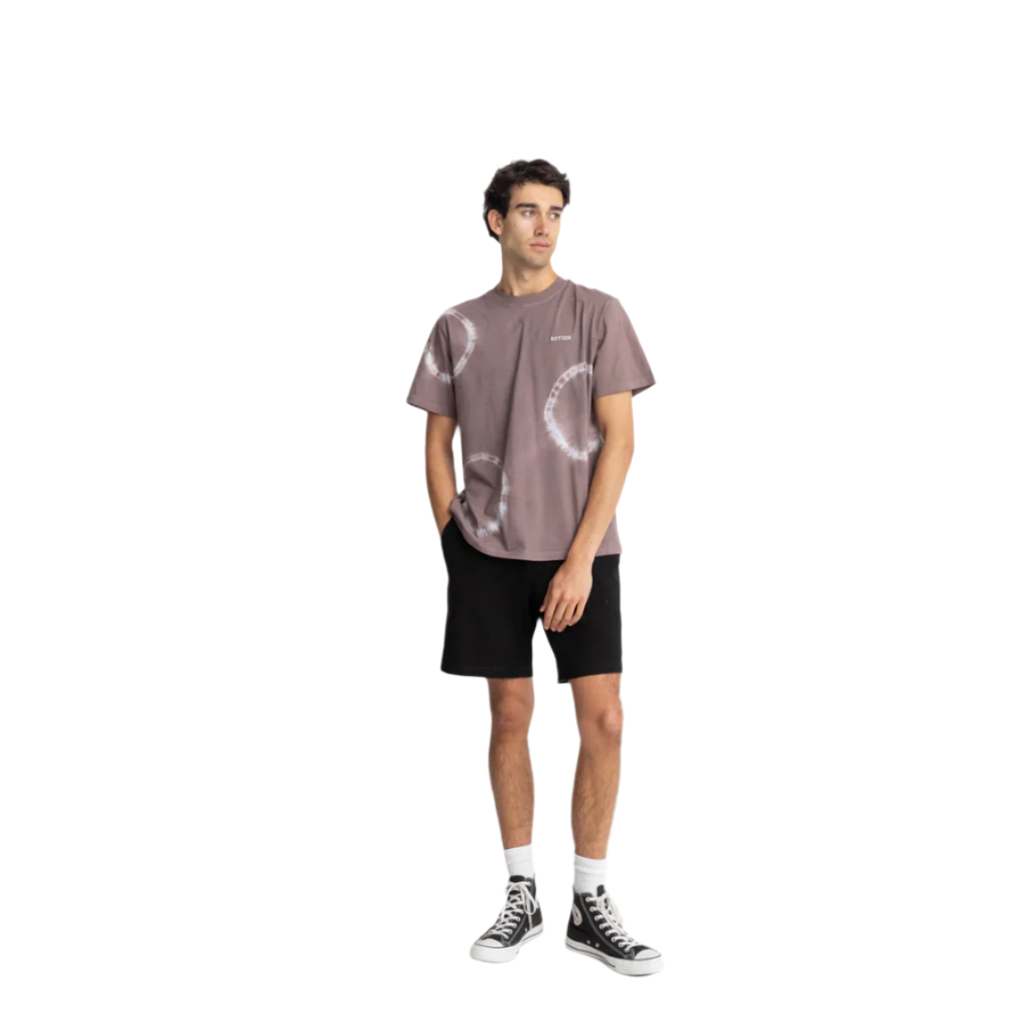 Rhythm - Tie Die SS Tee - Plum - Velocity 21