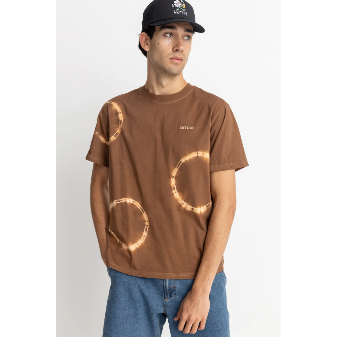 Rhythm - Tie Die SS Tee - Chocolate - Velocity 21