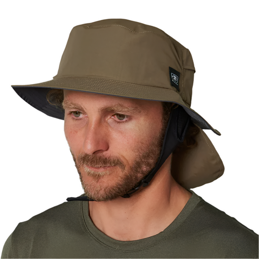 Ocean & Earth - Indo Stiff Peak Surf Hat - Olive - Velocity 21