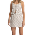 Rhythm - Rumi Check Bias Cut Mini Skirt - Velocity 21