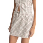Rhythm - Rumi Check Bias Cut Mini Skirt - Velocity 21
