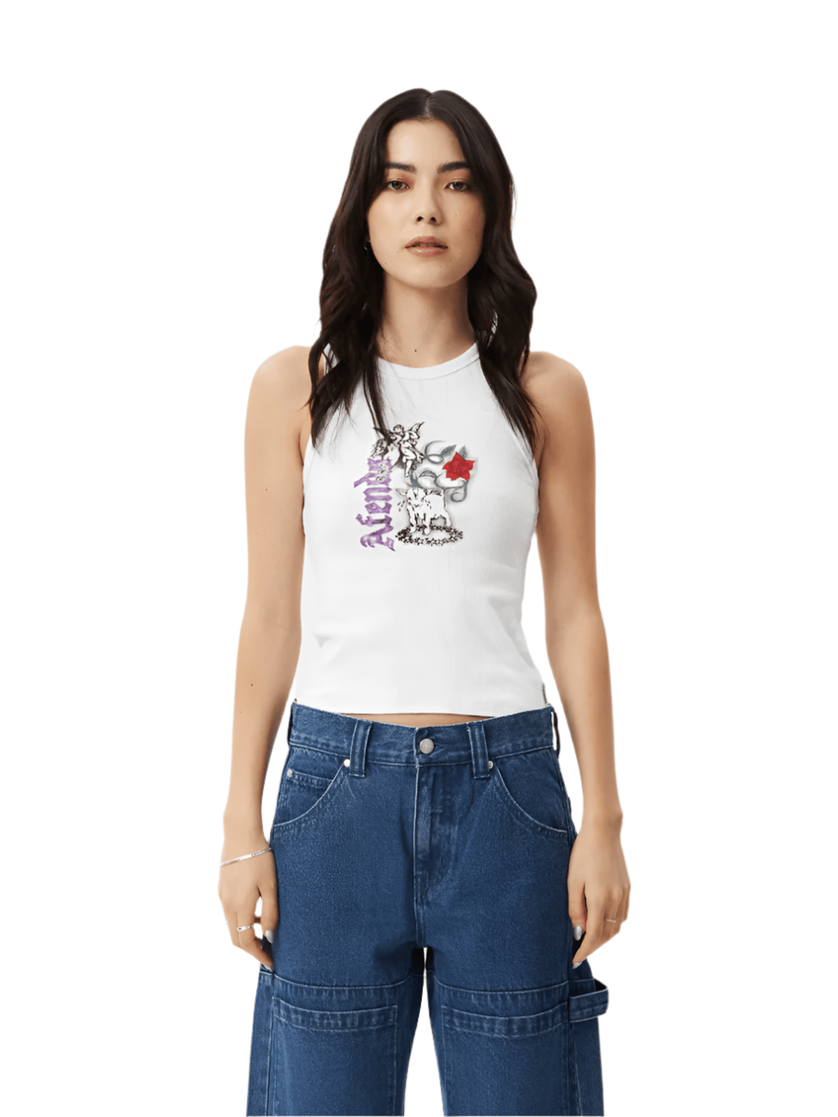 Afends - Nirvana Recycled Rib Singlet - Velocity 21