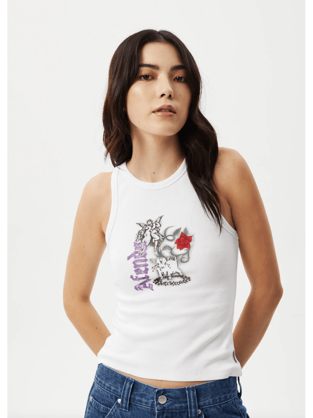 Afends - Nirvana Recycled Rib Singlet - Velocity 21