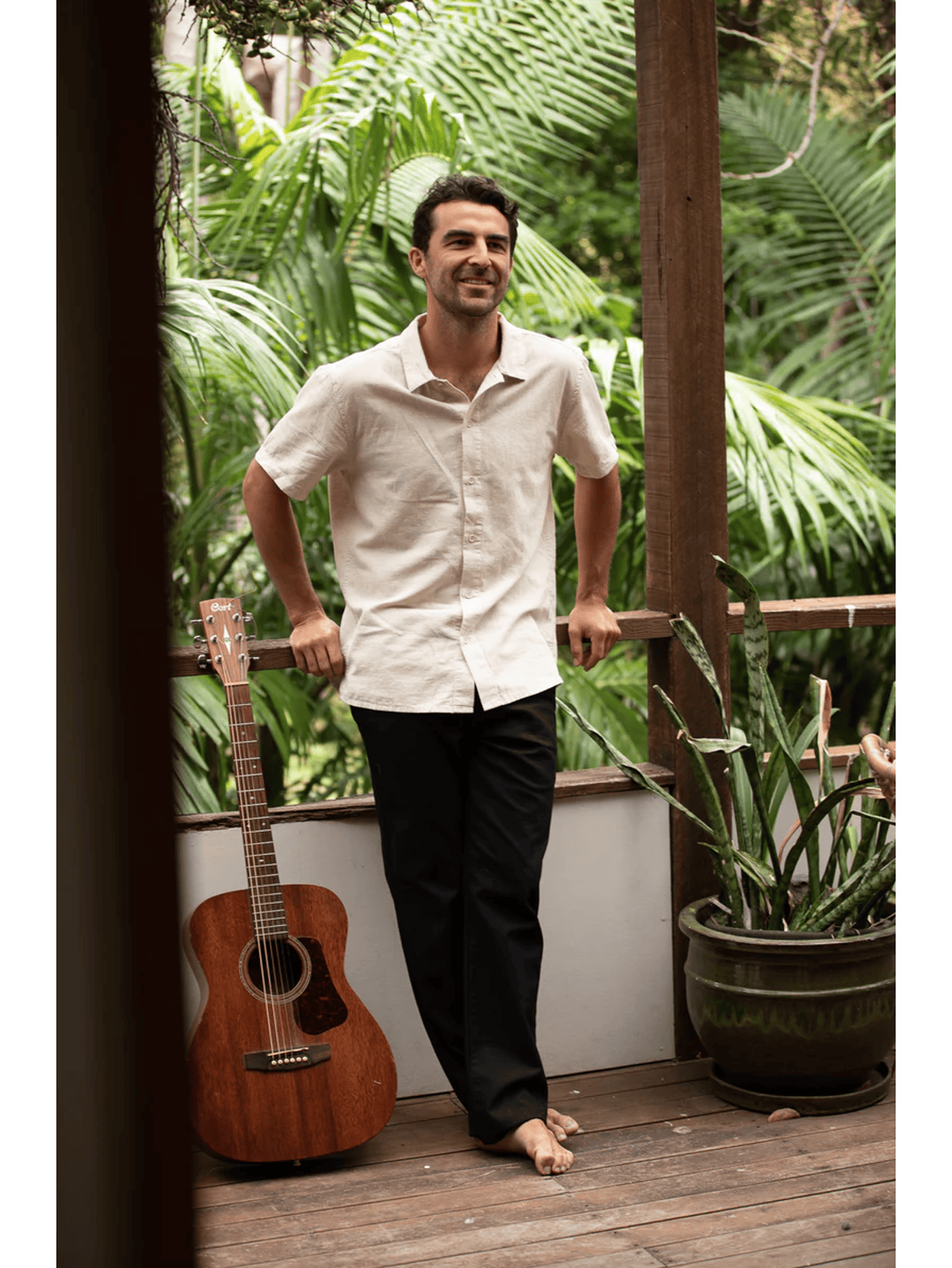 Rhythm - Classic Linen SS Shirt - Sand - Velocity 21