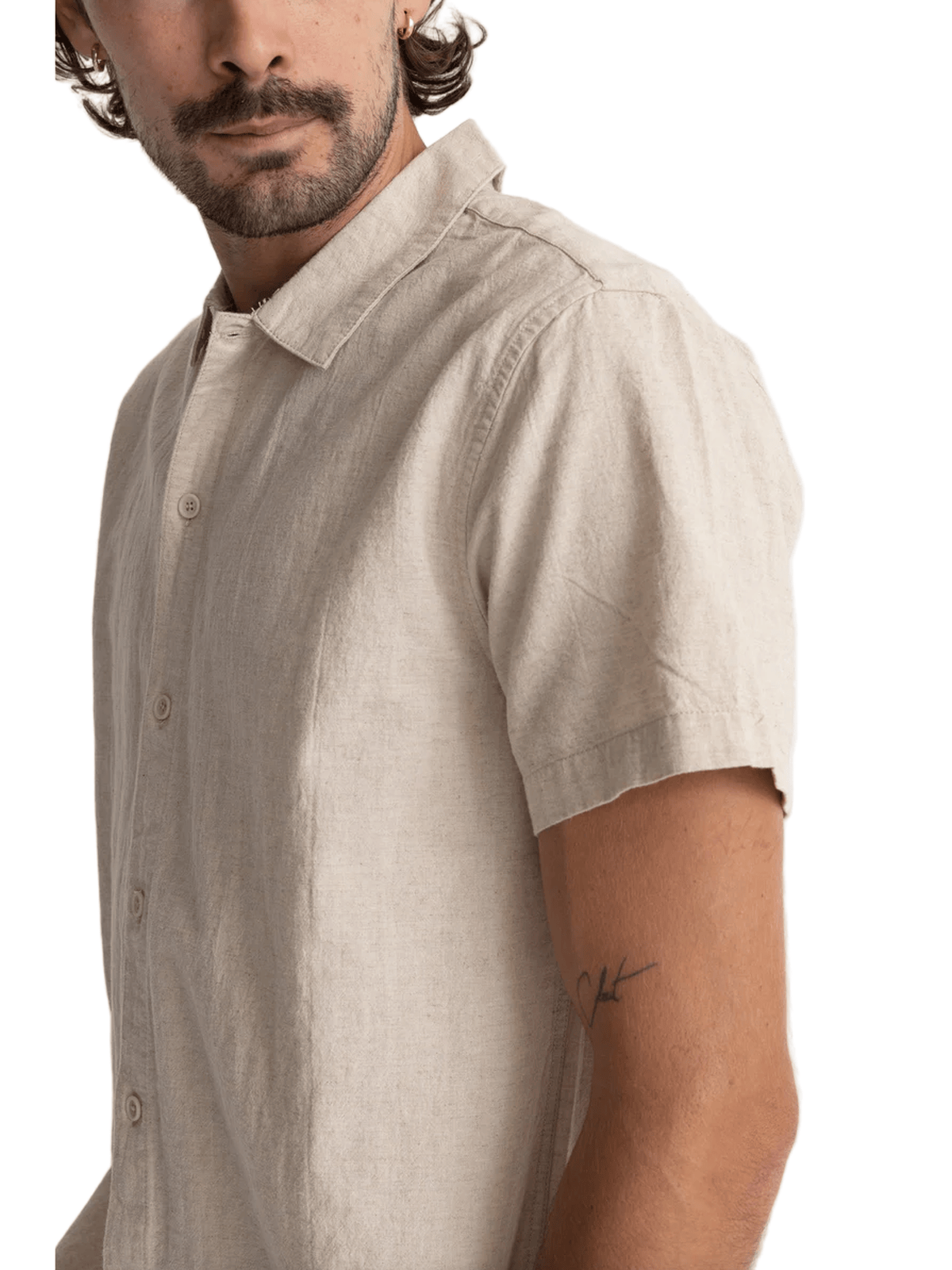 Rhythm - Classic Linen SS Shirt - Sand - Velocity 21