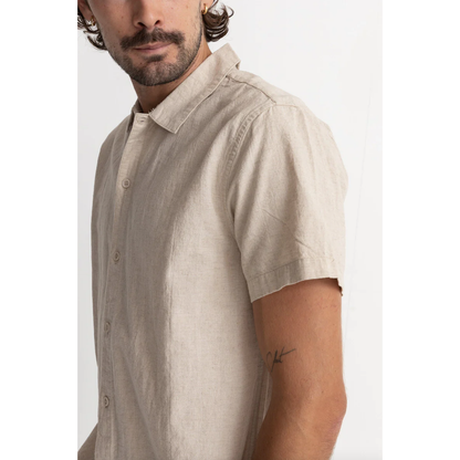 Rhythm - Classic Linen SS Shirt - Sand - Velocity 21