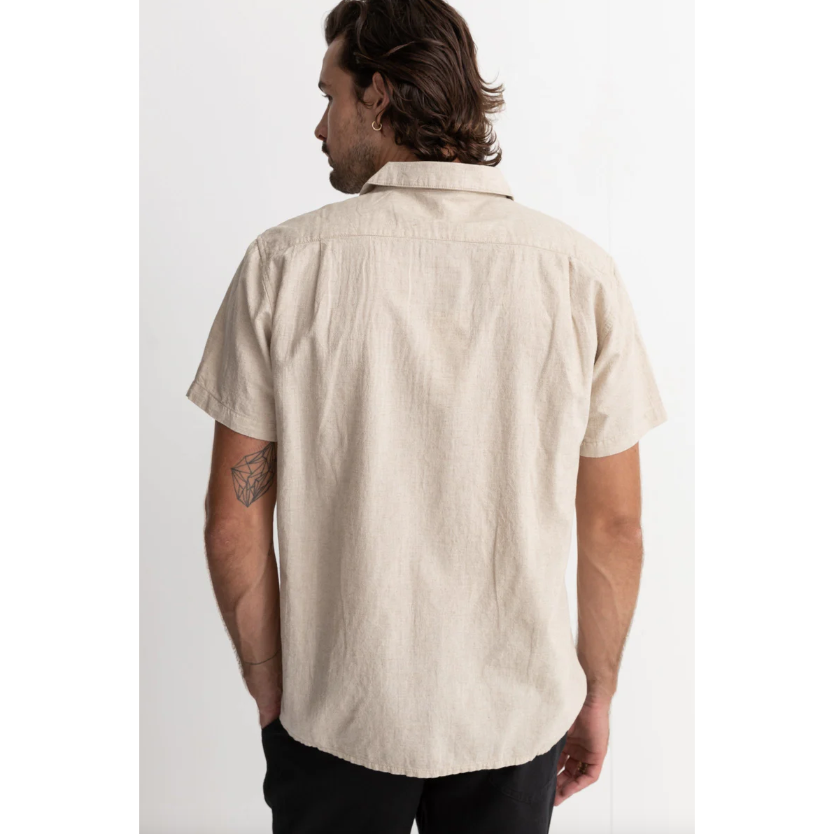 Rhythm - Classic Linen SS Shirt - Sand - Velocity 21