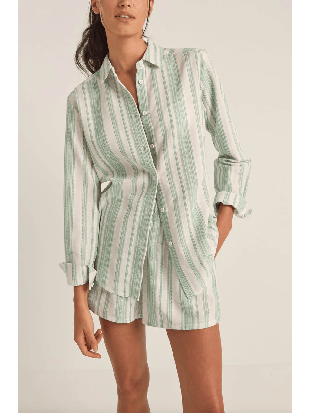 Rhythm - Dinero Stripe Beach Shirt - Velocity 21