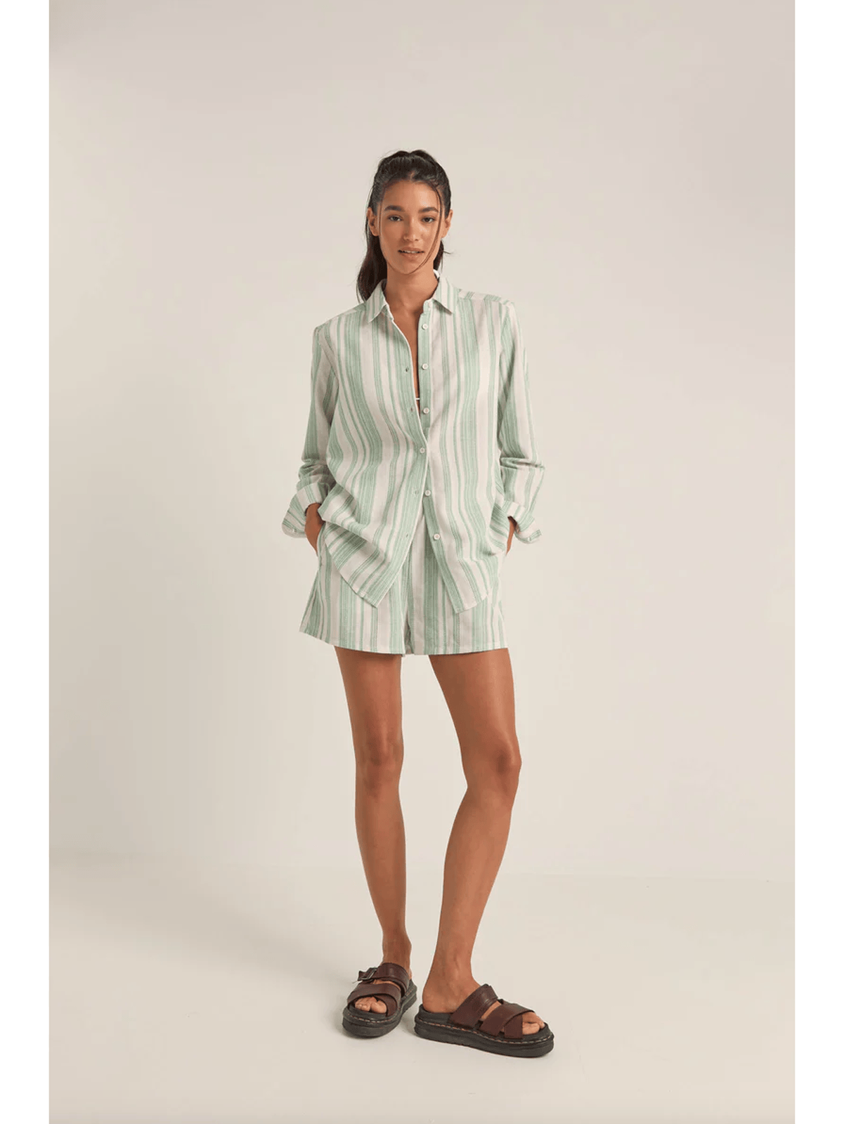 Rhythm - Dinero Stripe Beach Shirt - Velocity 21
