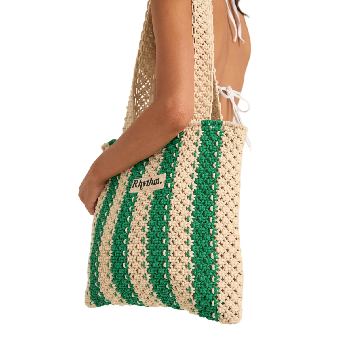 Rhythm - Dinero Stripe Crochet Tote Bag - Velocity 21