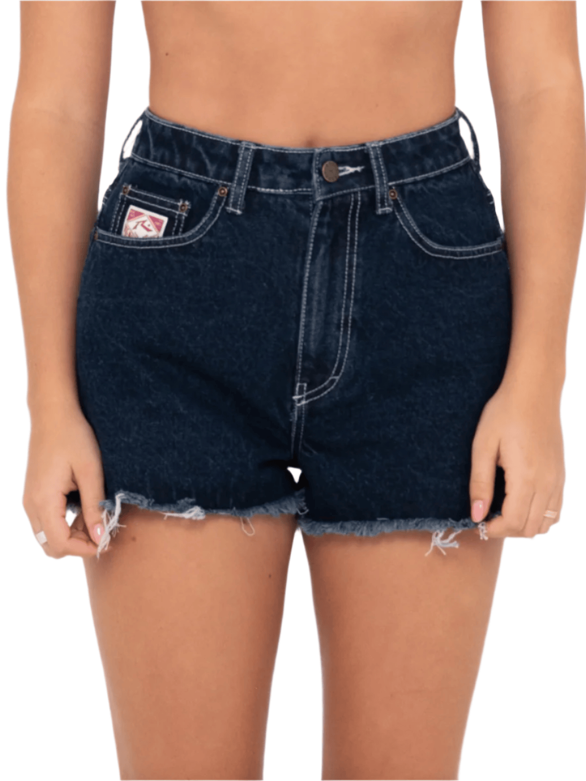 Rusty - Penny Kick Flare Denim Short - Deep Blue - Velocity 21