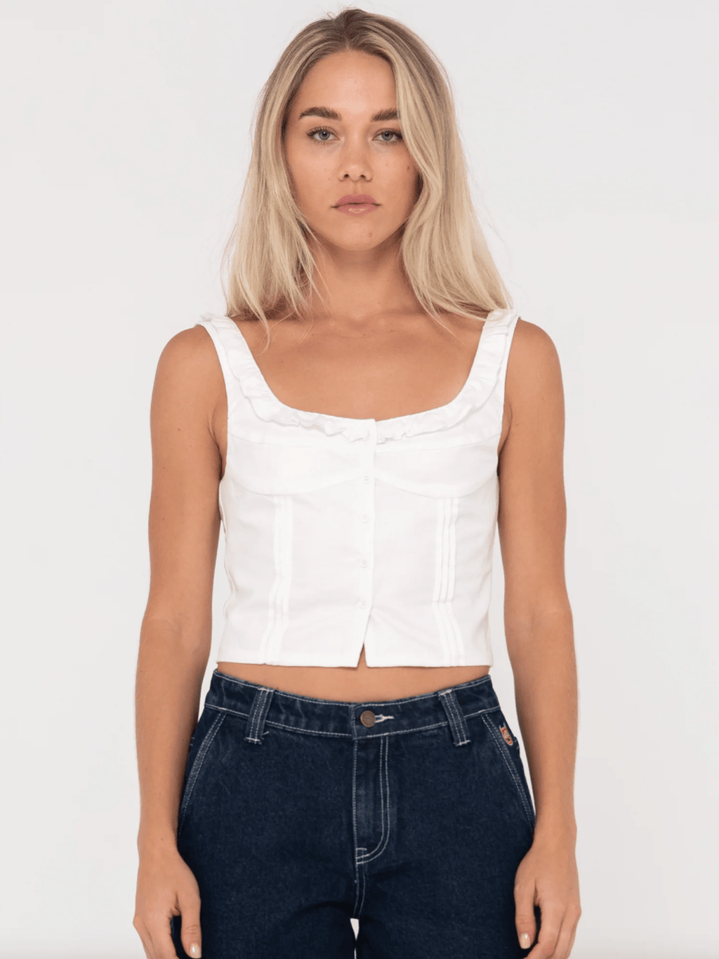 Rusty - Violeta Ruffle Neck Top - Velocity 21