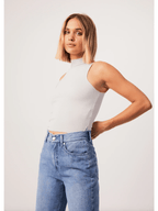Afends - Iconic Rib High Neck Tank - Smoke - Velocity 21