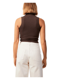 Afends - Iconic Rib High Neck Tank - Coffee - Velocity 21
