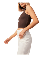 Afends - Iconic Rib High Neck Tank - Coffee - Velocity 21