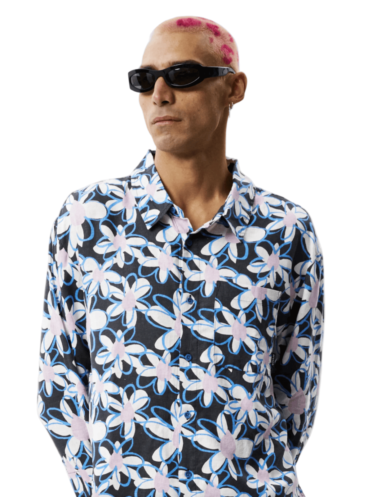 Afends - Waterfall Hemp Cuban LS Shirt - Stone Black - Velocity 21