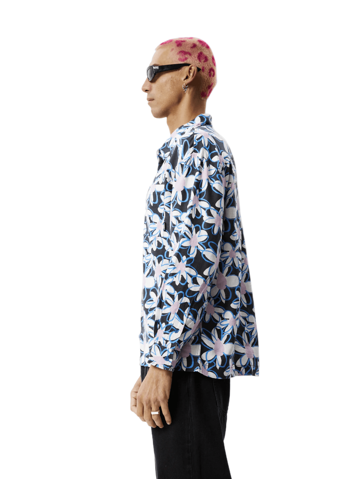 Afends - Waterfall Hemp Cuban LS Shirt - Stone Black - Velocity 21