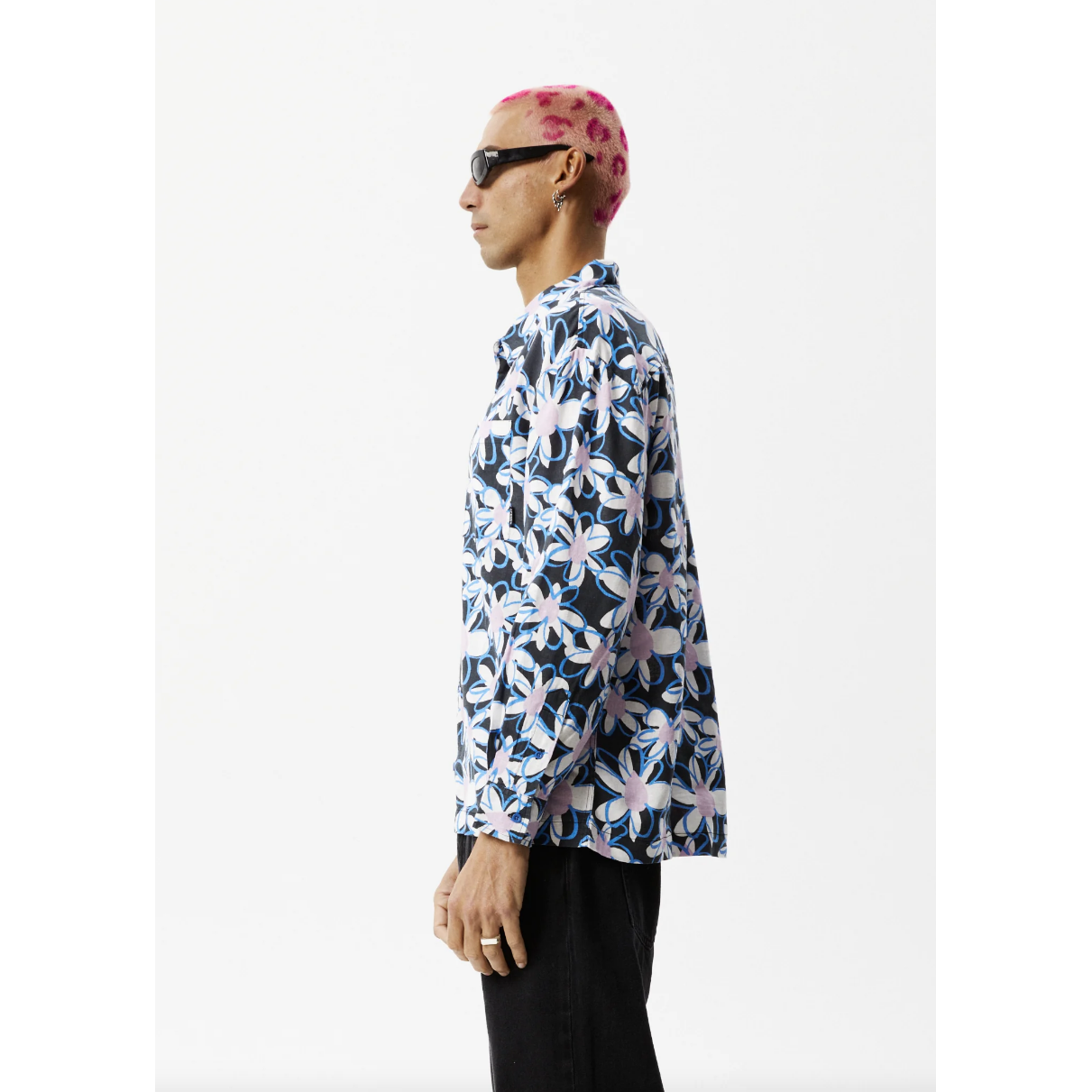 Afends - Waterfall Hemp Cuban LS Shirt - Stone Black - Velocity 21