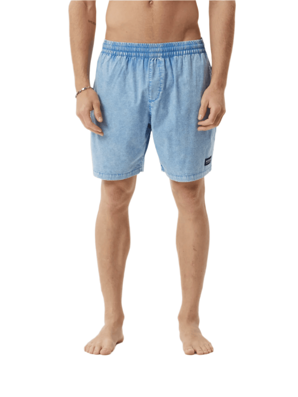 Afends - The Dopamine Organic Swim Short 18" - Blue Acid Wash - Velocity 21