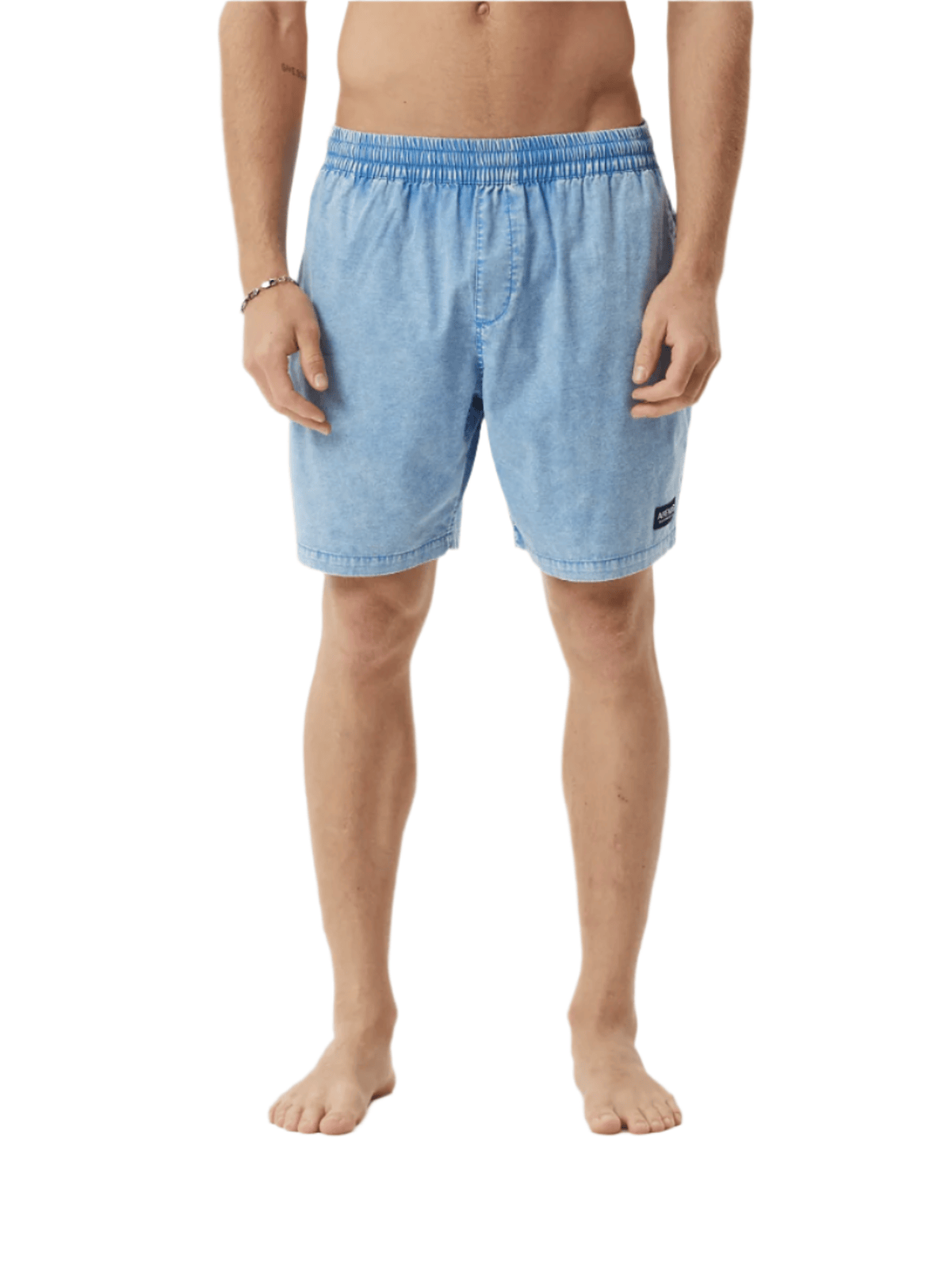 Afends - The Dopamine Organic Swim Short 18" - Blue Acid Wash - Velocity 21