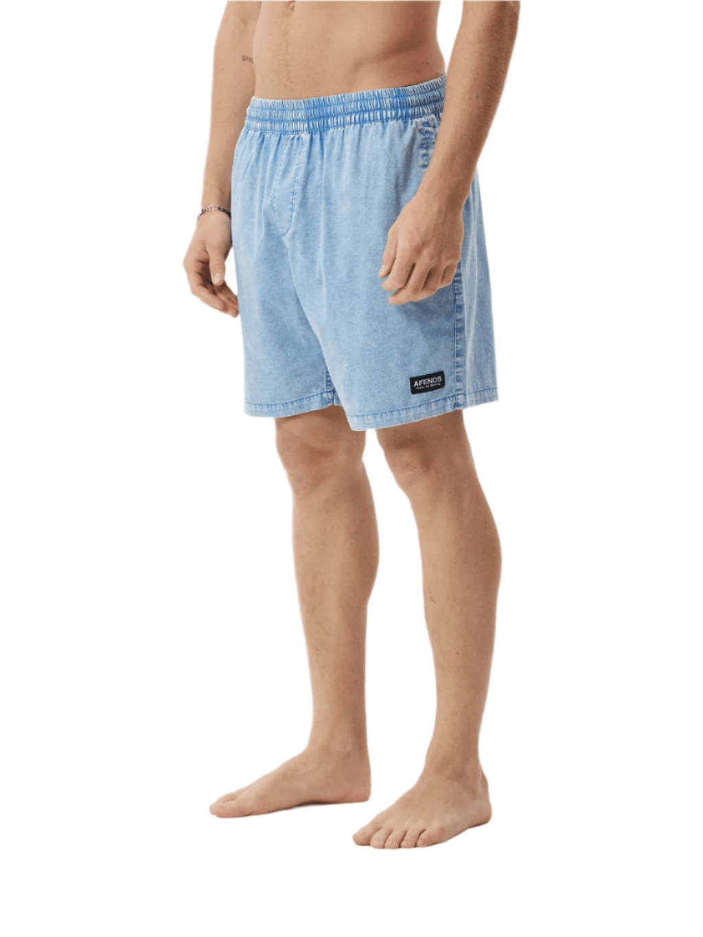 Afends - The Dopamine Organic Swim Short 18" - Blue Acid Wash - Velocity 21